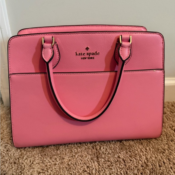 kate spade Handbags - Spring purse 👛Kate Spade New York BLOSSOM PINK Madison Satchel Handbag Saffiano